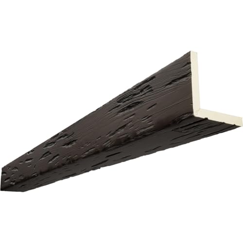 Timberthane Pecky Cypress Faux Wood Beam, 2-Sided (L-Beam), 6"W x 6"H x 168"L, Hickory Finish