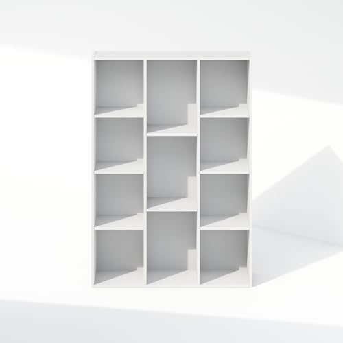 Image of Furinno Reed Closet Organizers and Storage, 11-Cube Closet Organizer, Open Shelf Closet Storage, for Wardrobe, Bedroom, Living Room, White