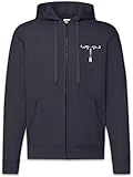 Dos bolsillos de parche Urban Backwoods Irminsul I Sudadera con Capucha Y Cremallera para Hombre Zipper Hoodie Azul Talla S