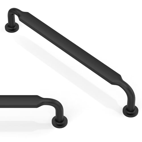 Asimerdeco 10 Pack Matte Black Cabinet Pulls 6.3 Inch(160mm) Kitchen Cabinet Handles Solid Zinc Alloy Cabinet Hardware Drawer Pulls