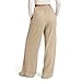 Wide Leg Sweatpants Women Winter Lounge High Waisted Y2k Sweatpants Y2k Casual Soft Athletic Workout Gym Drawstring Palazzo Pants with Pockets Fashion Comfy Trendy Trousers Pants for Women Khaki L
