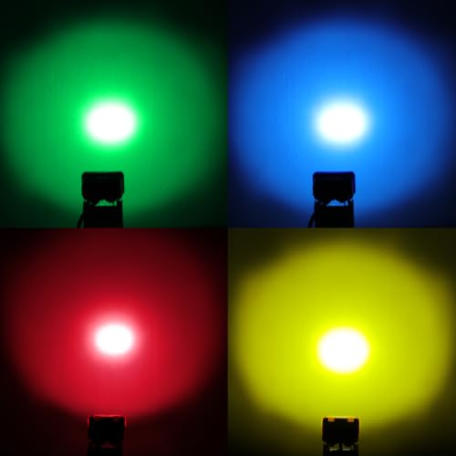 Image of Red LED Pods Covers 2pcs 3x1.8 LED Pod Light Bars Red Covers | Snap-on PC Protective Lens LED Pods Cover for Offroad Driving Fog Ditch Lights