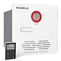 CAMPLUX RV Tankless Water Heater 65,000 BTU, 2.64 GPM RV Propane Water Heaters for Mobile Home, Gas RV Water Heater with White Door and Remote Controller, Built-in Pressure Relief Valve