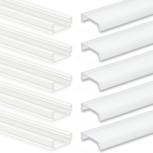 INNOVATE Perfil aluminio tira LED Montaje en superficie MINI 12 [2M - 2000mm x 17mm x 7mm Max 12mm ancho] Luces LED habitacion cocina salon dormitorio
