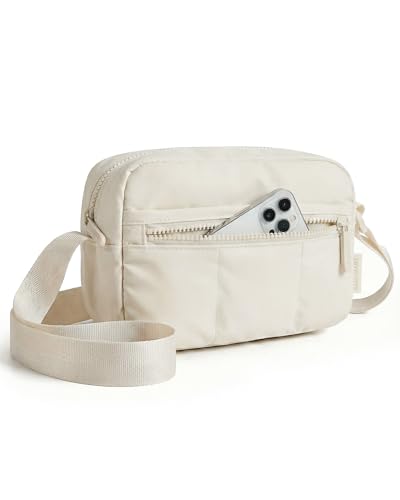BAGSMART 2 in 1 Puffy Camera Sling Bag Small Camera...