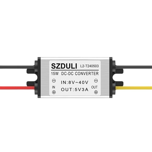 12V 24V to 5V Power Supply 8-40V to 5V Automotive Module Power Converter Waterproof(12V 24V to 5V 3A)