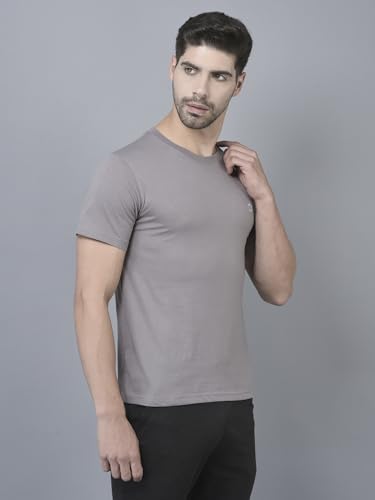 Image of Dollar Cotton Rich Fabric Solid Men's T-Shirt | Chest Logo Branding | Wide Array of Attractive Colours