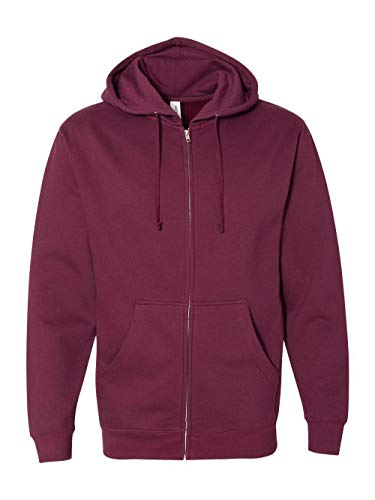 Independent Trading Co. - Midweight Full-Zip Hooded Sweatshirt - SS4500Z - XL - Maroon2