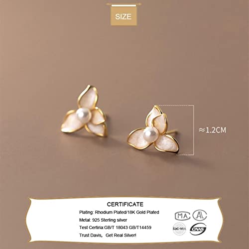 Boucles d'oreilles Argent 925 anti-allergie avec Perles de Fleurs