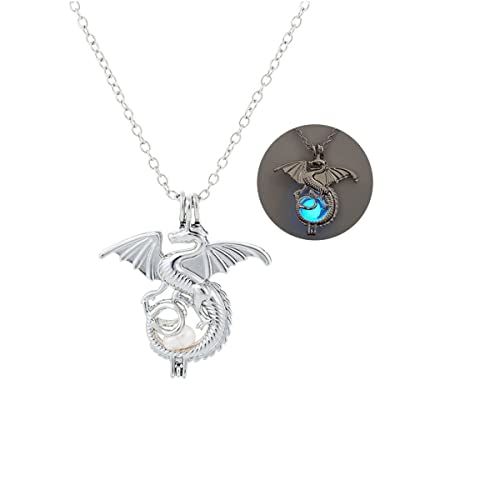 FUTIMELY Luminous Dragon Necklace Vintage Gothic Pterodactyl Pend...