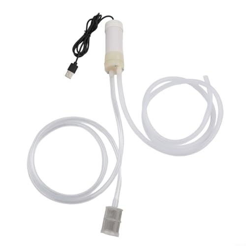 Honseadek Elektrische Wasserpumpe, 5 V, selbstansaugende USB-betriebene Vakuumpumpe mit 6 mm Rohr, für Zuhause, Garten, Aquarium, Fördermenge 4 l/min, 1 m/3 m/5 m Schlauch (1 Meter)