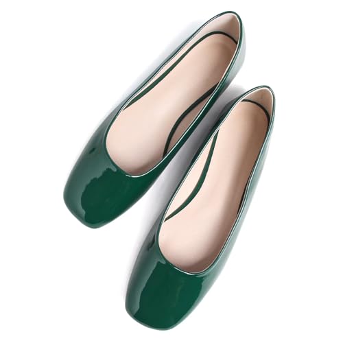 Image of Dear Time Women's Casual Foldable Ballet Flats Square Toe Ballerina Flats Shoes Comfortable