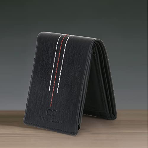 Image of Dezire Crafts Men Formal, Casual Black Artificial Leather Wallet (6 Card Slots) (Black1)