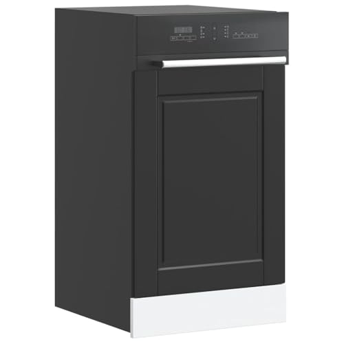 Panneau de lave-vaisselle noir Porto pour placard de salle à manger et cuisine
