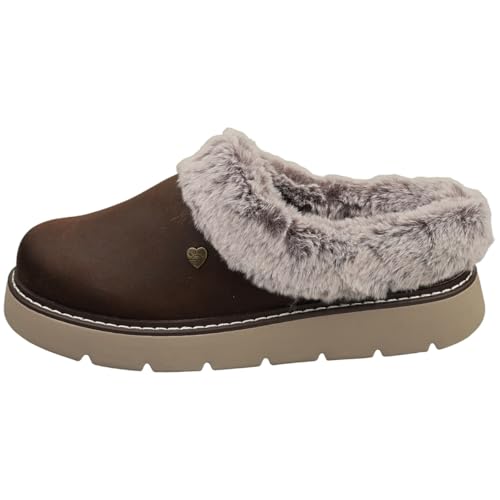 Skechers Women's Keepsakes Lite Cozy Blend Slipper, Chocolat, 36 EU