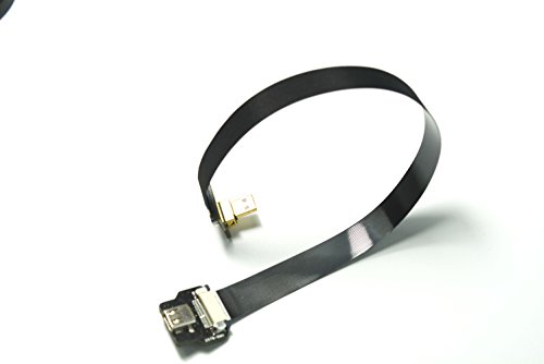 Permanent Black Fpv Hdmi Cable Micro Hdmi Male Interface To Micro Hdmi Female Interface For Gopro Sony A7Rii A7Sii A9 A6300 A6500（Reverse Socket Of A6000） (20Cm) #TOP4