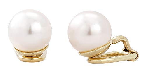 Preisvergleich Produktbild Traveller Ohrclip mit 10mm Perle creme - 22kt vergoldet - 714010