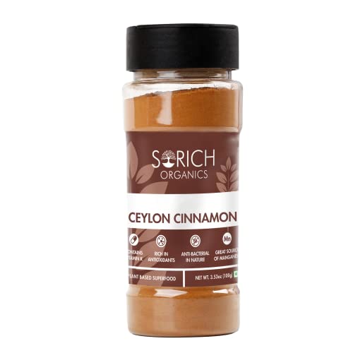 Image of Sorich Organics - 50 Gm - Ceylon Cinnamon Powder - Ceylon Sticks Grounded - SriLankan Dalchini Powder for Cooking, Tea & Baking