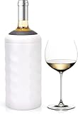 Vacuum Insulated Stainless Steel Wine & Champagne Bottle Cooler – Fits Most 750mL Bottles, Keeps Drinks Chilled for Hours (White)