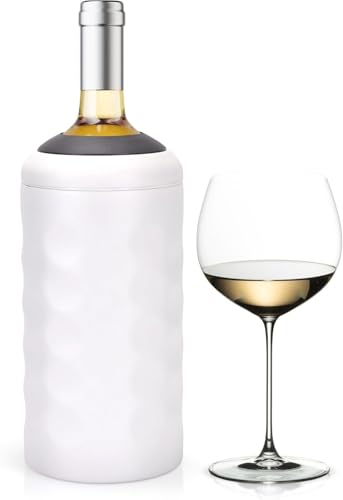Vacuum Stainless Steel Wine & Champagne Cooler White