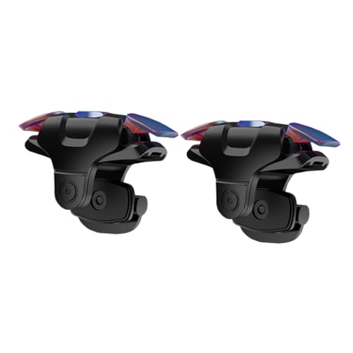 STOBAZA Grilletto per Giochi Mobili Manico in Metallo Accessorio Trigger per Gioco su Telefono Cuscinetti in Silicone Antiscivolo Set da 1 Paio per Controller Gamepad Smartphone