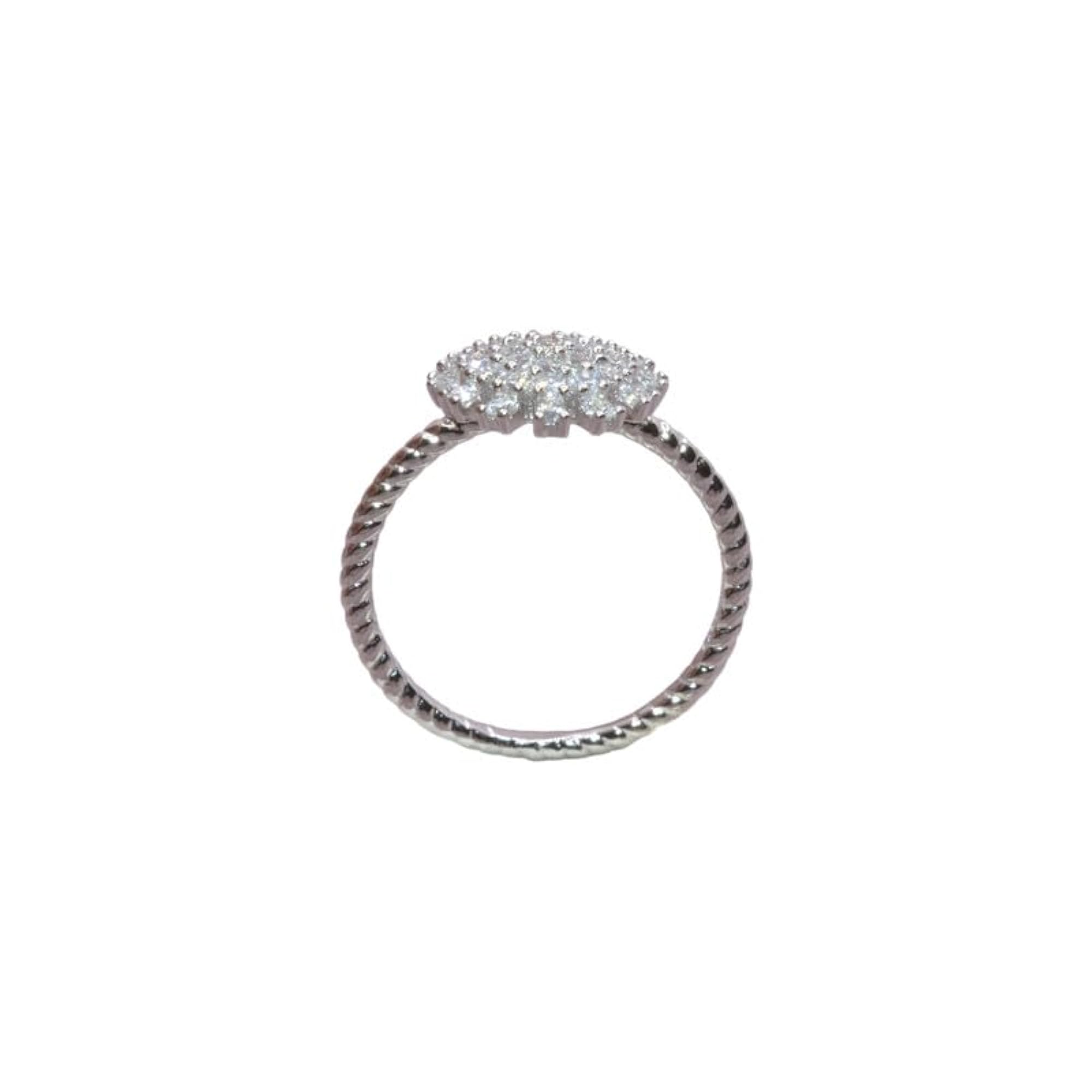 Women's 925 Sterling Silver Spiral Blossom Ring, Size 7