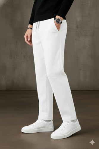 Image of INKKR Men's Comfortable Corduroy Pants | Relaxed Fit Stretch Casual Trousers