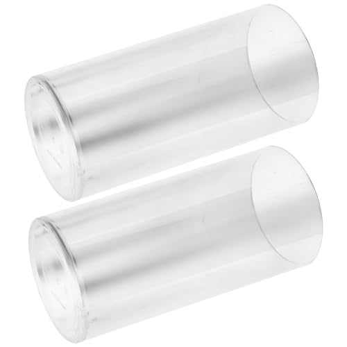 iplusmile Florero de Plástico Transparente Cilíndrico 10X20 CM Juego de 2 Unidades Jarrón Moderno para Flores Secas Decoración de Mesa de Comedor y Escritorio Arreglo Floral para Hogar