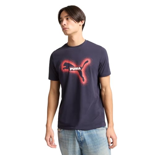 T-shirt graphique PUMA homme grande taille en bleu marine