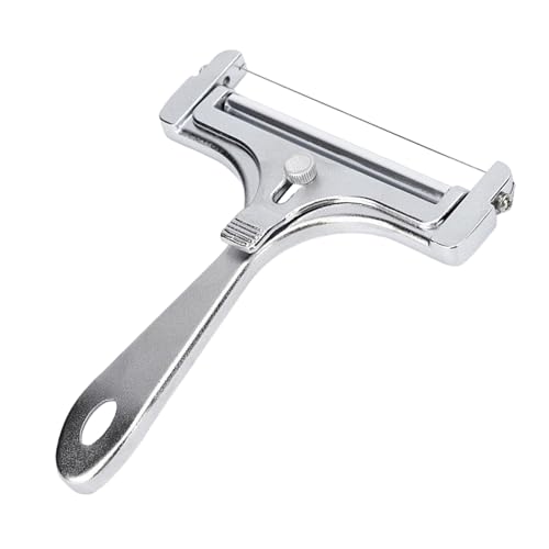 Stainless Steel Slicer for Precise Cheese Cubes - Wire Cheese Cutter – Heavy Duty Adjustable Thickness Shaving Tool for Brie, Gouda, Cheddar, Handheld Cheese Blade for Home Use, Snacks, and Parties