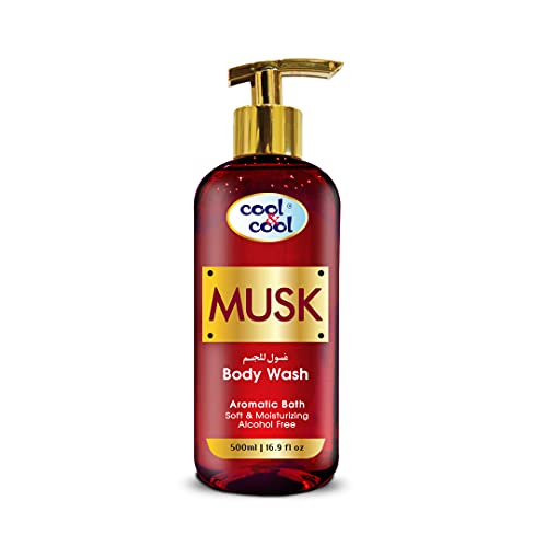 Cool & Cool Musk Body Wash 500 ML- Alcohol-Free, Enriched with Vitamin E, Soft, Creamy and Moisturizing