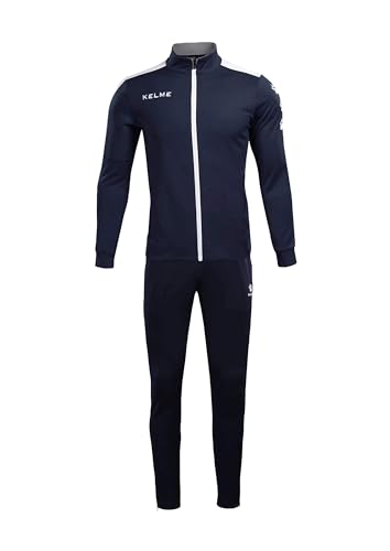 KELME Boys' Activewear Tracksuit Full Zip Warmup Set – 2 Piece Jacket & Pant Clothing (12 Years, Dark Blue)2