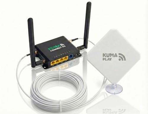KUMA Connect Play 4G WiFi Kit | Mobile Hotspot for Stable RV Internet | SIM Card Modem & Router...