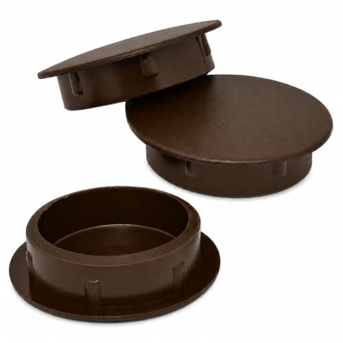 Image of (Pack of 10) Brown Plastic Hole Plugs 1.18 inch x 0.98 inch (30 x 25 mm), Drill Hole Cover Caps, Furniture Hole Plug, Screw Hole Plugs
