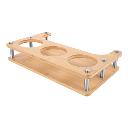 Hemobllo Estante de almacenamiento de frasco de condimento soporte de aceite de madera estante de especias para ahorrar espacio titular de especias botellero de aceite Beige