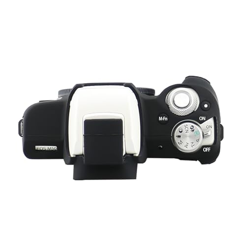 Easy Hood Case for Canon EOS M50 and M50 II Digital Camera, Anti-Scratch Soft Silicone Housing Protective Cover Protector Skin with Precise Holes and Button Marker (Black)