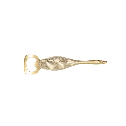 Creative Co-Op Cast Aluminum and Stainless Steel Duck Shaped Bottle Opener, Gold