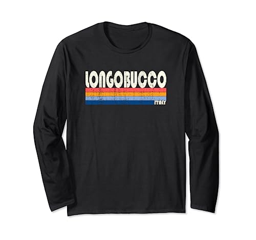 Mostra il tuo amore per Longobucco, Italia con questo design alla moda retrò della città! Questo design presenta il nome della città in un carattere fresco con sottolineatura a strisce colorate. Il look invecchiato gli conferisce un tocco classico vintage che tutti ameranno.