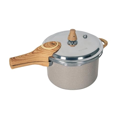 Brinox - Panela de Pressão 4,2L Antiaderente Ceramic Life Pressure com Fundo de Indução - Areia