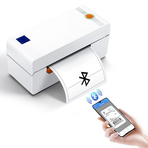 Bluetooth Thermal Label Printer, 4x6 Shipping Label Printer for Shipping Packages, Compatible with UPS, USPS, Ebay, Etsy, Amazon, Shopify Poshmark