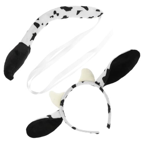 POPETPOP Bandeau en Tissu D'oreilles de Vache Créatif, Confortable et Souple, Effet Décoratif pour Déguisement Animaux Lors D'anniversaires