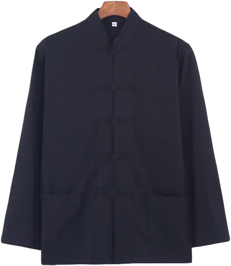 ZooBoo Traditional Long Sleeve Tang Kung Fu Uniform Men's Shirt - Image 3