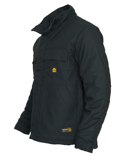 WORKWEYA Men's FR Duck Coat CAT3 Flame Resistant Insulated Zipper & Snap FR Jacket2