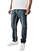 True Religion Men's Rocco Super T Jeans with Flap Pockets - Skinny Slim Fit Denim, Dark Decay Wash, 36