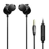 Wired Earbuds with Microphone, 3.5mm In-Ear Headphones with Volume Control, Noise Isolating, Comfortable Fit, Compatible with iPhone, Android, Laptop, Tablet