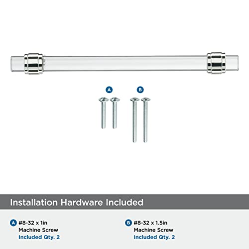 Amerock | Cabinet Pull | Clear/Polished Chrome | 6-5/16 inch (160 mm) Center to Center | Glacio | 1 Pack | Drawer Pull | Drawer Handle | Cabinet Hardware by Amerock - Image 5
