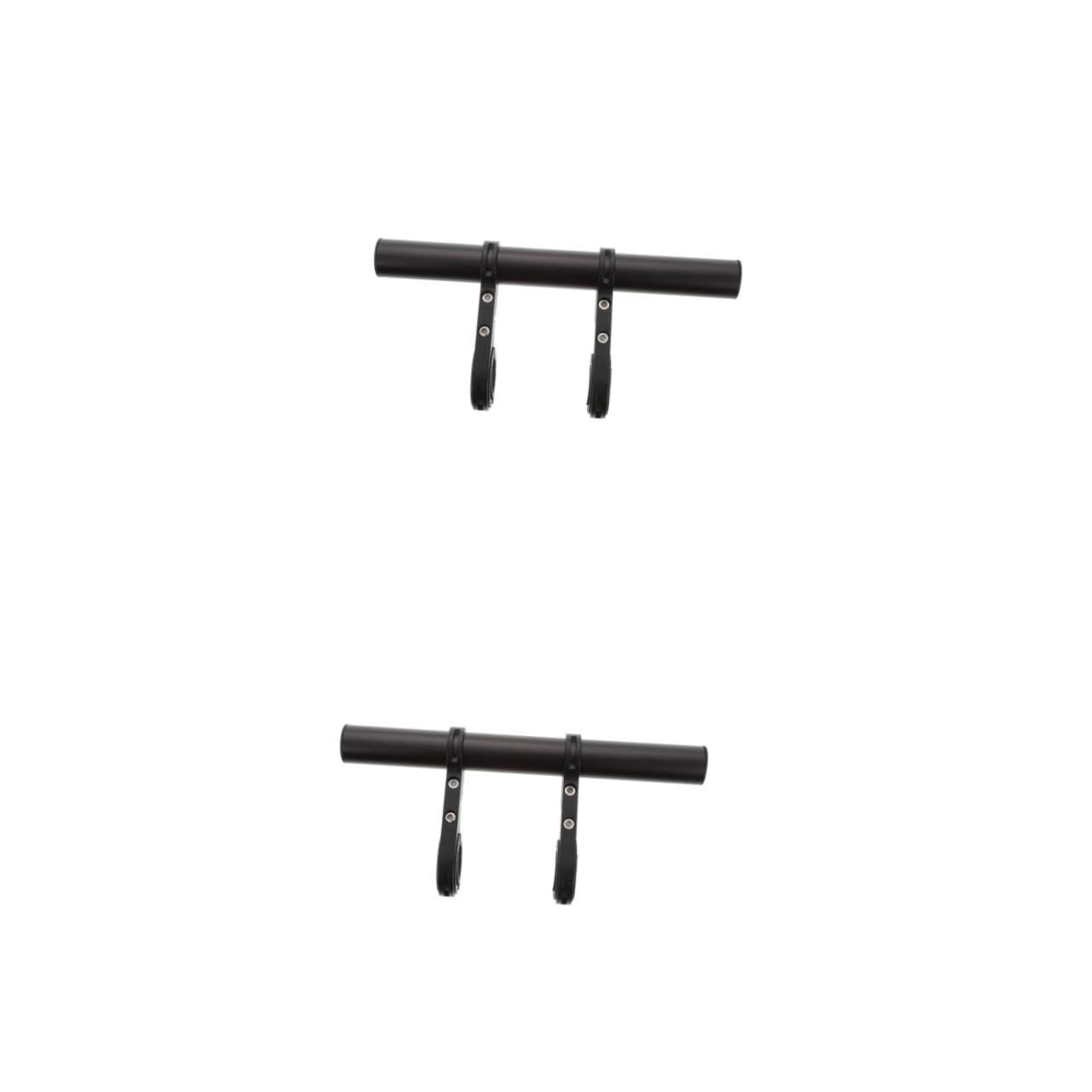 Mikikit 2 Sets Cycling Handlebar Extender Bar Bike Handlebar Extension Rack Easy Install Bracket