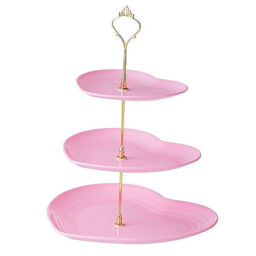 3-Tier Heart-Shaped Dessert Cupcake Stands, 1 Pcs...