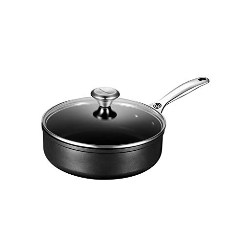 Image of Le Creuset Toughened Nonstick PRO Saute Pan With Glass Lid, 3.5 qt.