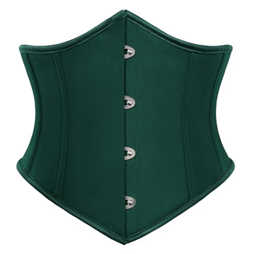 Scarlet Darkness Women Corset Belt Wide Waist Lace Up Pirate Accessories Belt Forest Green Size 14